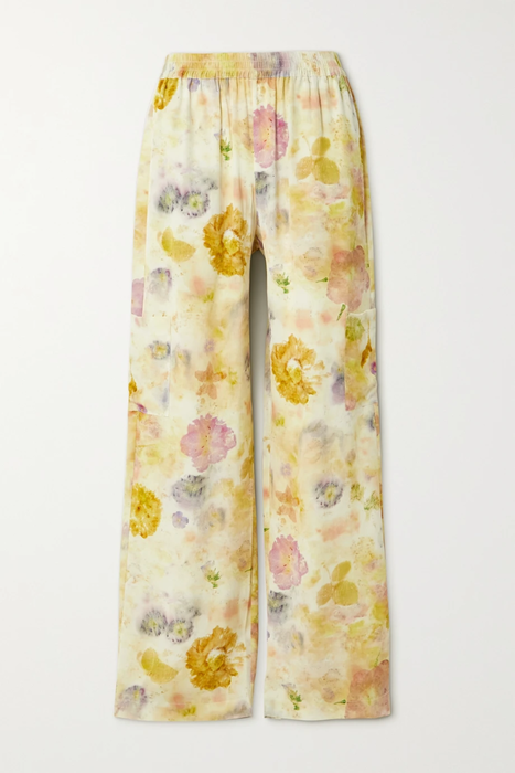 유럽직배송 알렉산더맥퀸 MCQ ALEXANDER MCQUEEN Grow Up floral-print silk crepe de chine wide-leg pants 24665545640575893