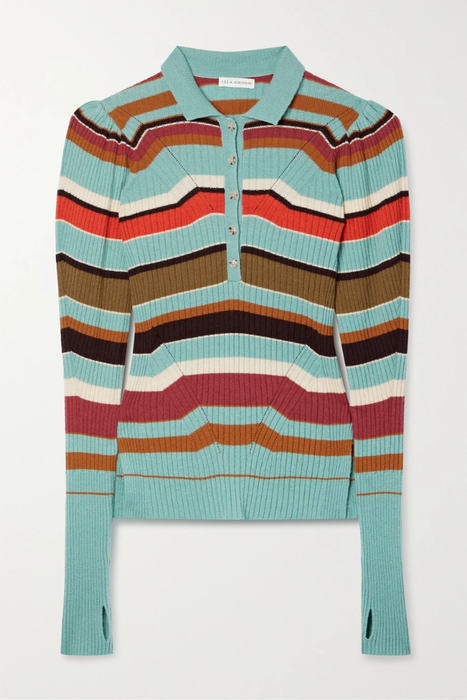 유럽직배송 울라존슨 스웨터 ULLA JOHNSON Chesca striped ribbed wool and cashmere-blend sweater 24772899113108545