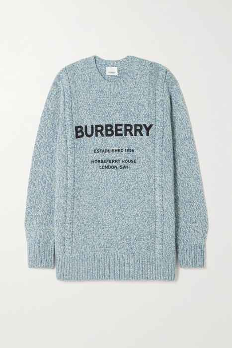 유럽직배송 버버리 BURBERRY Printed wool and cotton-blend sweater 11452292645865586