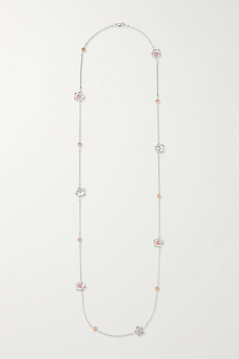 유럽직배송 부첼라티 목걸이 BUCCELLATI Gardenia sterling silver and pink gold vermeil sapphire necklace 19971654707521266