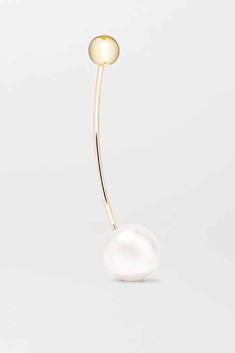유럽직배송 소피빌리브라헤 귀걸이 SOPHIE BILLE BRAHE Elipse 14-karat gold pearl single earring 18706561955645284
