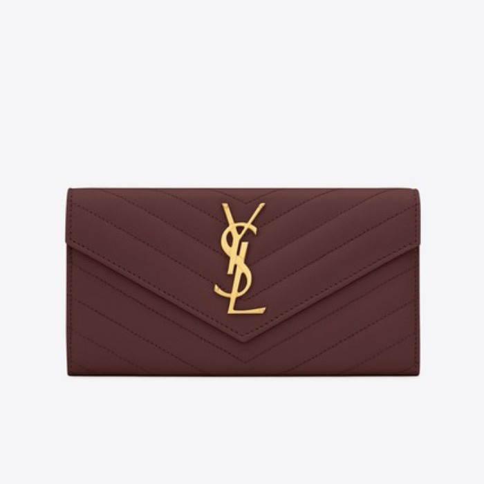 유럽직배송 입생로랑 SAINT LAURENT Monogram large flap wallet in grain de poudre embossed leather 372264BOW016475