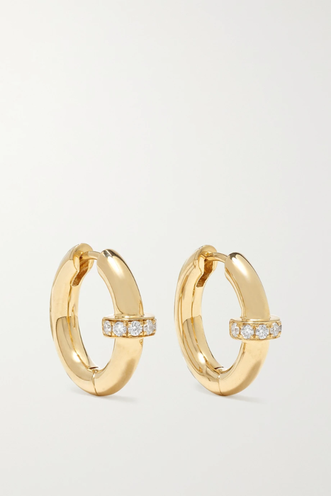 유럽직배송 STATE PROPERTY Idris Minor 18-karat gold diamond hoop earrings 25185454456118839