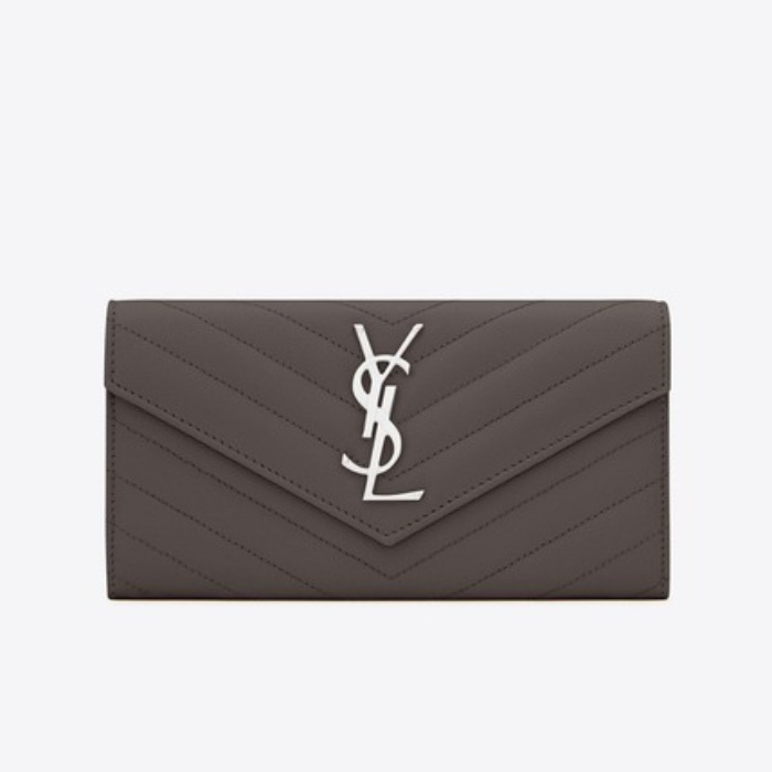 유럽직배송 입생로랑 SAINT LAURENT Monogram large flap wallet in grain de poudre embossed leather 372264BOW022034
