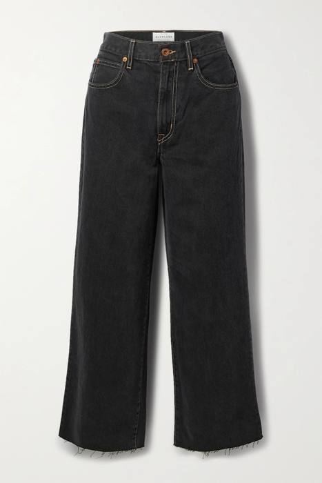 유럽직배송 실버레이크 청바지 SLVRLAKE Grace cropped frayed high-rise wide-leg jeans 24772899113382966