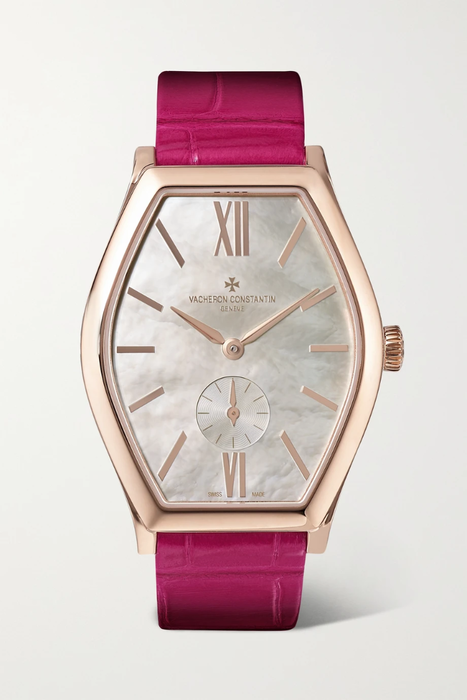 유럽직배송 바쉐론콘스탄틴 VACHERON CONSTANTIN Malte Hand-Wound 34.4mm 18-karat pink gold and alligator watch 19971654707004437