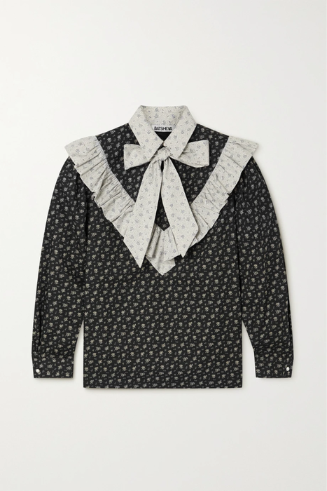 유럽직배송 바체바 BATSHEVA Carol ruffled floral-print cotton blouse 25185454455692525