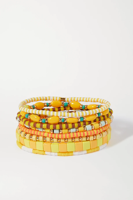 유럽직배송 록산느애슐린 팔찌 ROXANNE ASSOULIN Colour Therapy set of eight enamel and gold-tone bracelets 46353151654718400