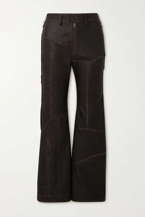 유럽직배송 아크네스튜디오 ACNE STUDIOS Distressed leather straight-leg pants 13452677152894132