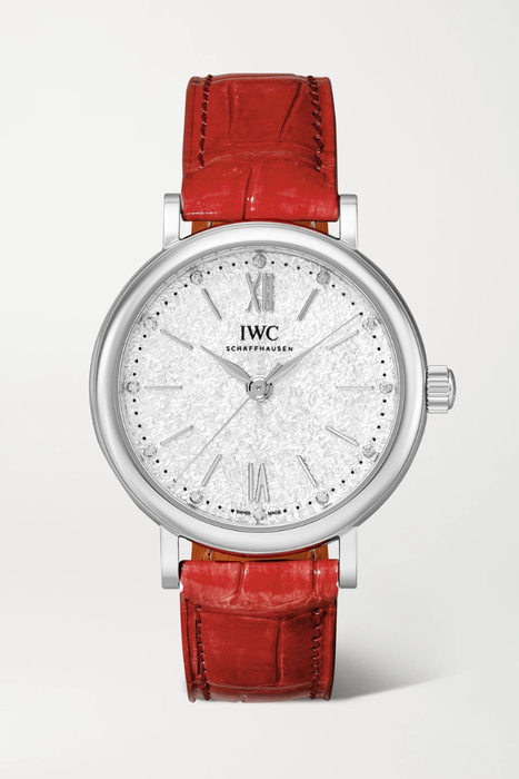 유럽직배송 IWC SCHAFFHAUSEN Portofino Automatic 34mm stainless steel, alligator and diamond watch 17411127376569352