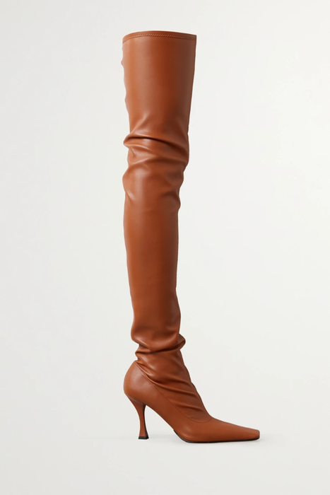 유럽직배송 프로엔자슐러 PROENZA SCHOULER Trap faux stretch-leather over-the-knee boots 13452677152444605