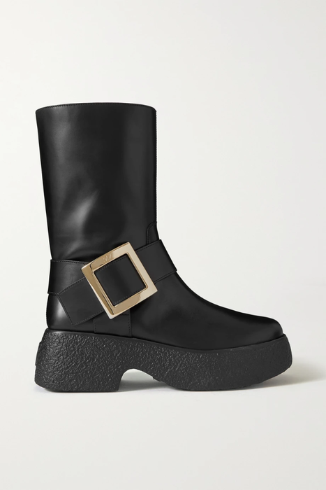 유럽직배송 로저비비에 앵클부츠 ROGER VIVIER Viv&#039; Clog buckle-embellished leather ankle boots 13452677152434280