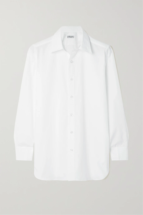 유럽직배송 샤르베 셔츠 CHARVET Cotton-poplin shirt 25185454456738697