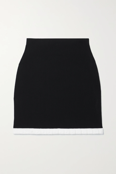유럽직배송 ALEXANDERWANG.T Chenille-trimmed stretch-knit mini skirt 24665545640562279