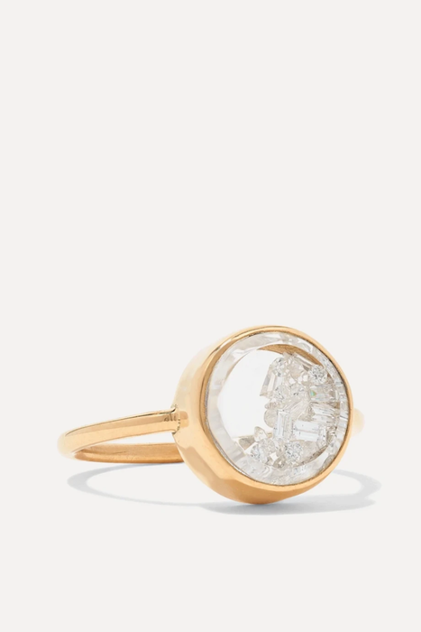 유럽직배송 모리츠글릭 반지 MORITZ GLIK 18-karat gold, sapphire crystal and diamond ring 17428787259404232