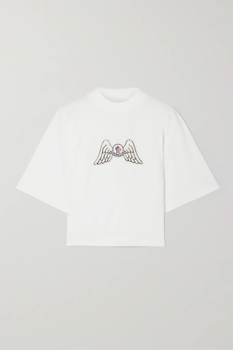 유럽직배송 몽클레어 지니어스 MONCLER GENIUS + 8 Palm Angels appliquéd printed cotton-jersey T-shirt 33258524072822527