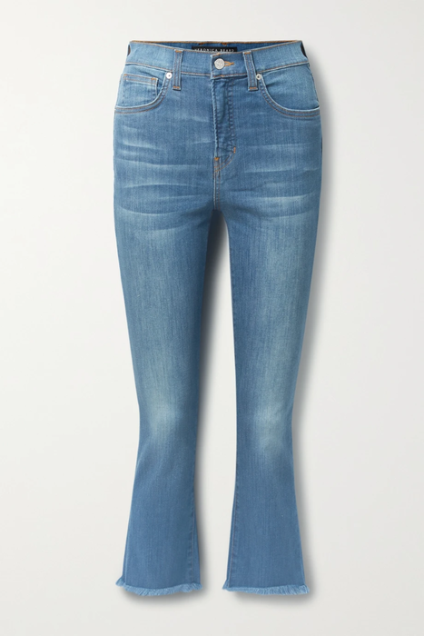 유럽직배송 베로니카비어드 VERONICA BEARD Carly cropped frayed high-rise flared jeans 4394988609189256