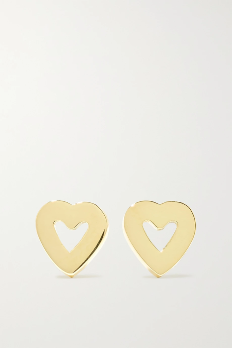유럽직배송 제니퍼메이어 귀걸이 JENNIFER MEYER Mini Open Heart 18-karat gold diamond earrings 665933302785987