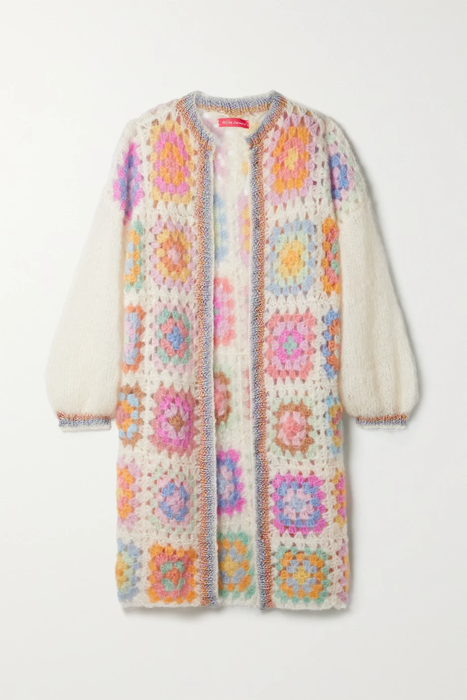 유럽직배송 로즈카민 가디건 ROSE CARMINE Lurex-trimmed crocheted mohair-blend cardigan 18706561956096060