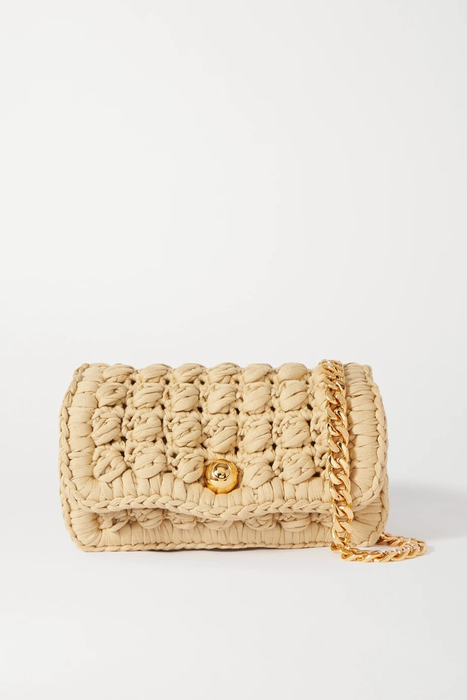 유럽직배송 보테가베네타 숄더백 BOTTEGA VENETA Crocheted cotton-blend shoulder bag 18706561955415436