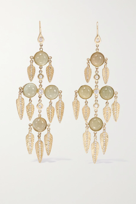 유럽직배송 잭키에이슈 귀걸이 JACQUIE AICHE 14-karat gold, aquamarine and diamond earrings 17411127376976457