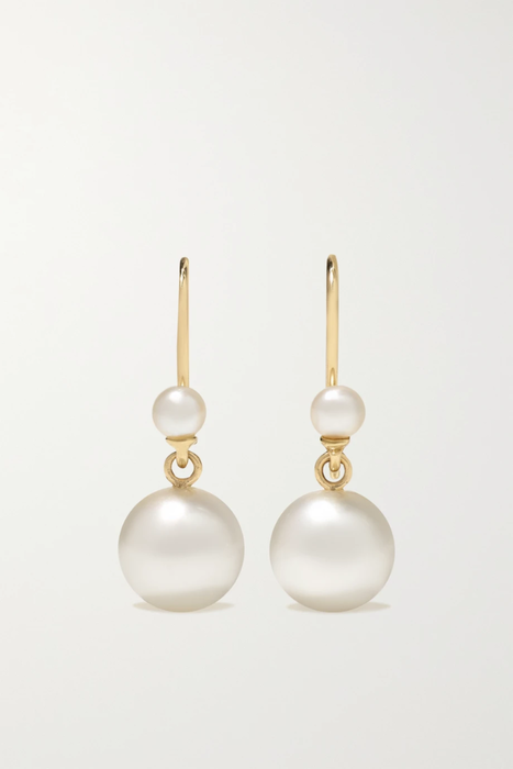 유럽직배송 미즈키 귀걸이 MIZUKI 14-karat gold pearl earrings 25185454457041540