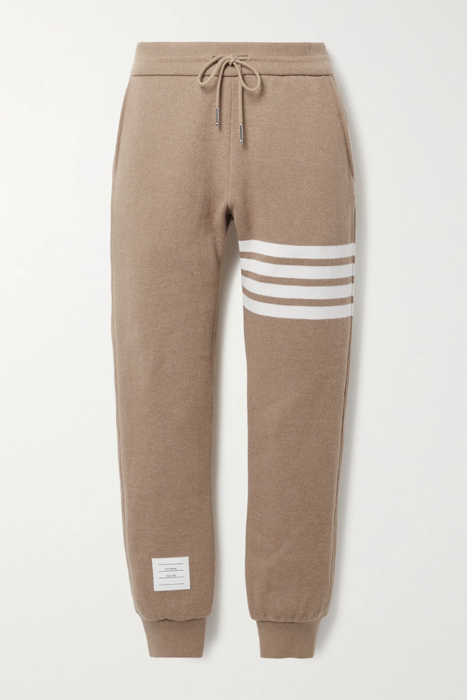 유럽직배송 톰브라운 THOM BROWNE Striped cotton-blend track pants 11452292646638155
