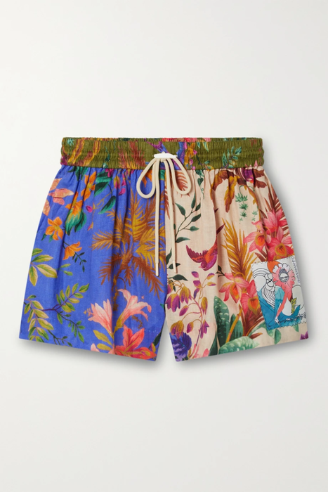 유럽직배송 짐머만 ZIMMERMANN Tropicana patchwork floral-print linen-gauze shorts 24772899113563813