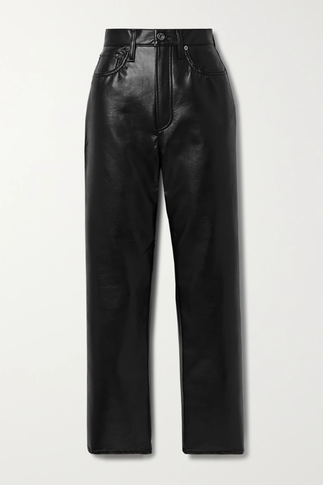 유럽직배송 에이골디 AGOLDE Leather-blend straight-leg pants 19971654707152043