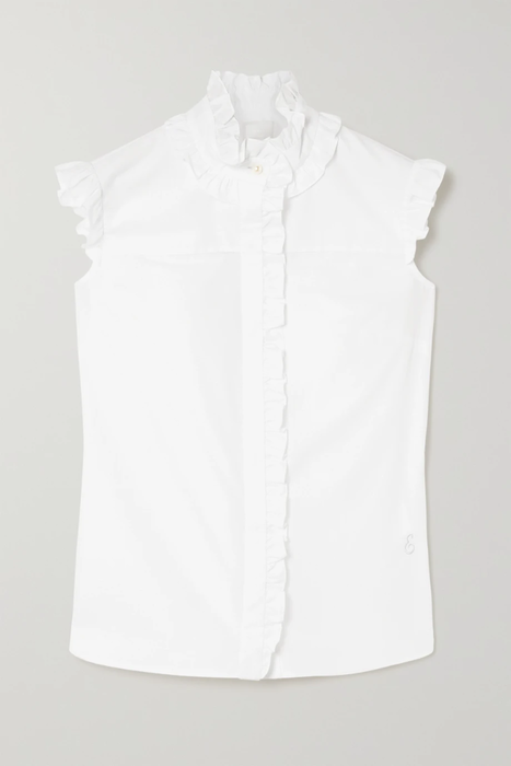 유럽직배송 에르뎀 ERDEM The Romantic ruffled cotton-poplin shirt 6630340699314391