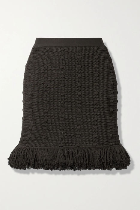 유럽직배송 보테가베네타 미니스커트 BOTTEGA VENETA Fringed crocheted cotton mini skirt 22527730566200916