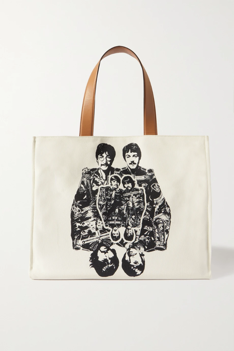 유럽직배송 스텔라맥카트니 토트백 STELLA MCCARTNEY + The Beatles Get Back vegetarian leather-trimmed printed cotton-canvas tote 23841192565699757