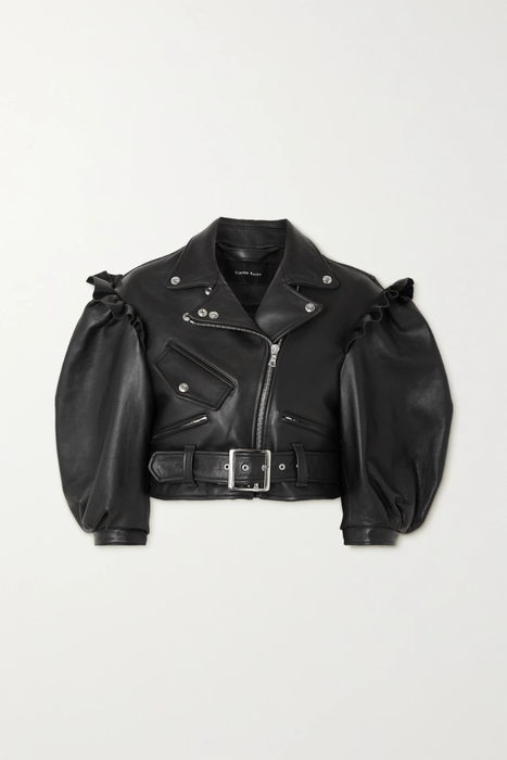 유럽직배송 시몬로샤 SIMONE ROCHA Cropped ruffled leather biker jacket 15546005222105243