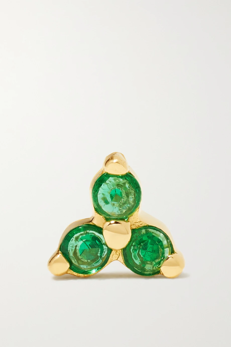 유럽직배송 마리아타쉬 싱글 귀걸이 MARIA TASH Trinity 18-karat gold emerald single earring 17411127376812721