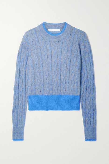 유럽직배송 베로니카비어드 스웨터 VERONICA BEARD Riola two-tone cable-knit sweater 25185454455918283