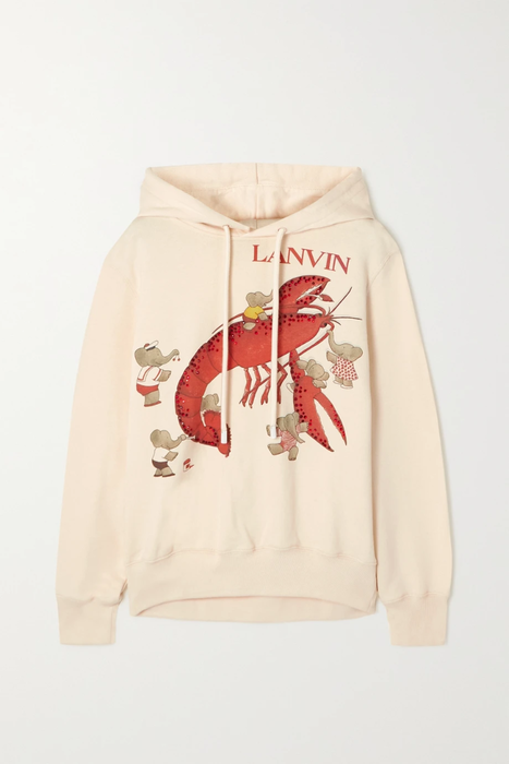 유럽직배송 랑방 LANVIN + Babar crystal-embellished printed cotton-jersey hoodie 4394988608775519