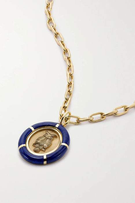 유럽직배송 RETROUVAÍ Fantasy 14-karat gold lapis lazuli necklace 11452292645517930