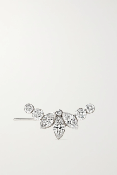 유럽직배송 MARIA TASH Lotus Garland 18-karat white gold diamond earring 17428787259244383