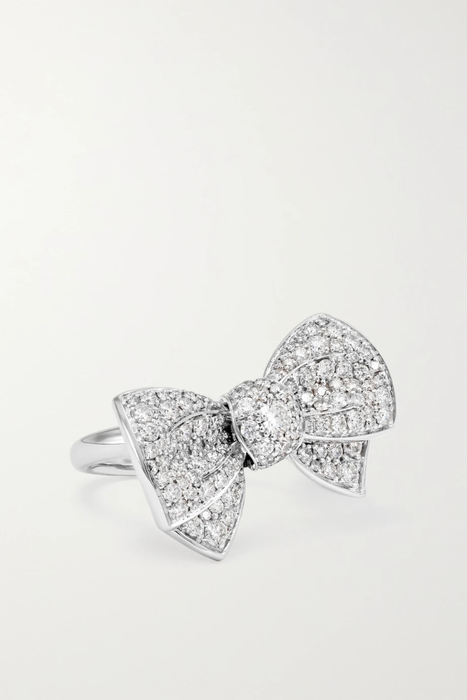 유럽직배송 데이비드 모리스 반지 DAVID MORRIS Beaux Medium 18-karat white gold diamond ring 29419655931484190