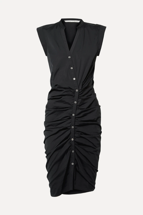 유럽직배송 베로니카비어드 원피스 VERONICA BEARD Ruched stretch-cotton poplin midi dress 17957409490182196