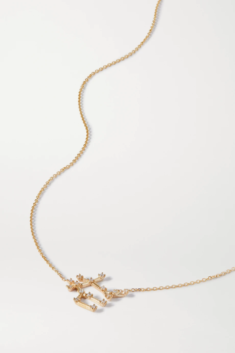 유럽직배송 SARAH &amp; SEBASTIAN Celestial Gemini 10-karat gold diamond necklace 665933303132619