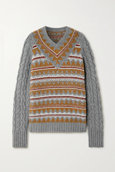 유럽직배송 로로피아나 스웨터 LORO PIANA Achillea Coarsehair cashmere-jacquard sweater 25185454455924423