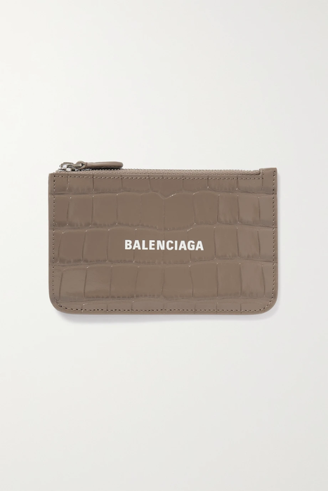 유럽직배송 발렌시아가 BALENCIAGA Cash printed croc-effect leather cardholder 11452292646053552