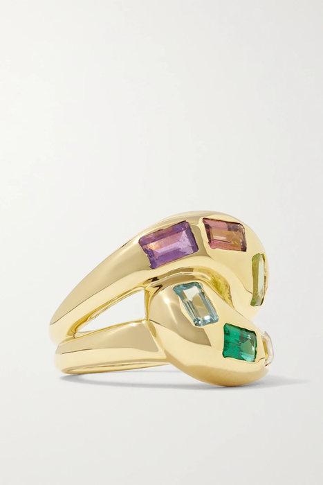 유럽직배송 브렌트 닐 반지 BRENT NEALE Textured Knot 18-karat gold sapphire ring 24062987016693704