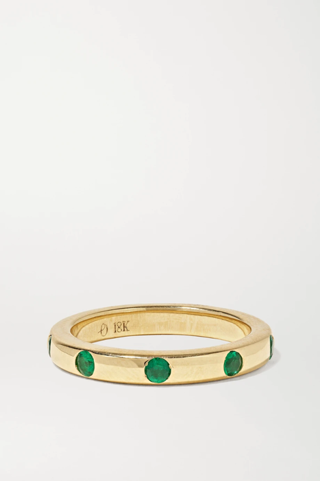 유럽직배송 옥타비아 엘리자베스 반지 OCTAVIA ELIZABETH + NET SUSTAIN Ivy 18-karat recycled gold emerald ring 17476499599567376