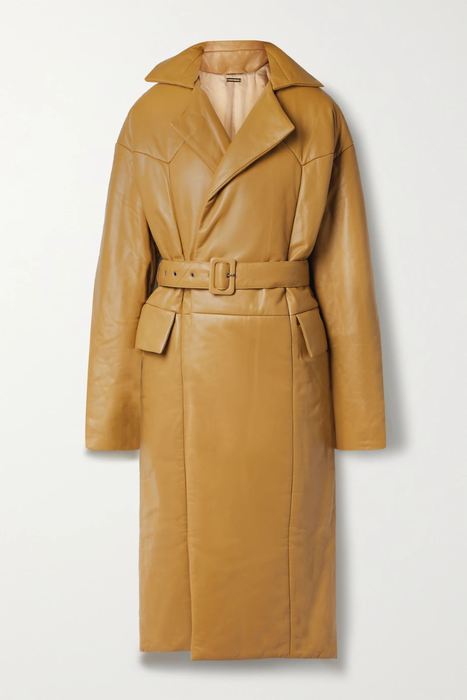 유럽직배송 도도바오르 코트 DODO BAR OR Cecille belted padded leather coat 15546005221928313