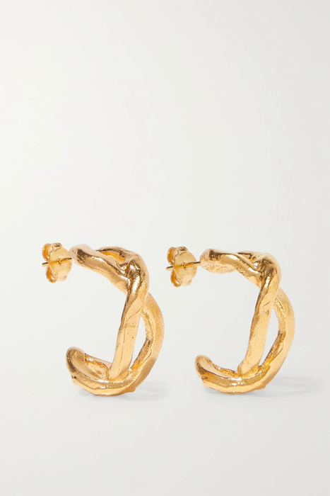 유럽직배송 알리기에리 귀걸이 ALIGHIERI The Orbit Of The Writer gold-plated hoop earrings 16494023980706804