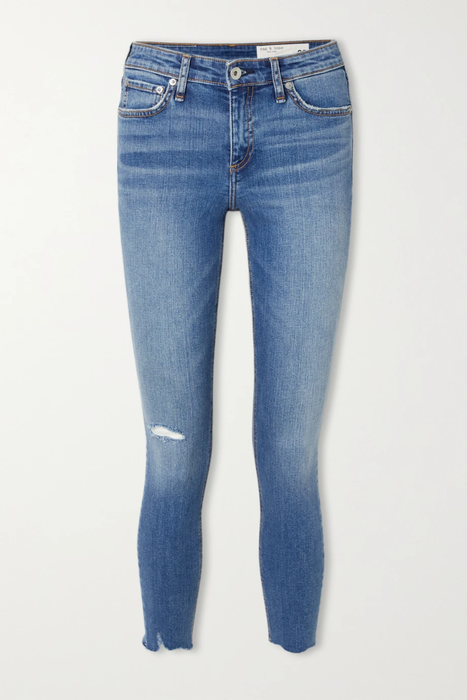 유럽직배송 랙앤본 스키니진 RAG &amp; BONE Cate distressed cropped mid-rise skinny jeans 27086482323093025