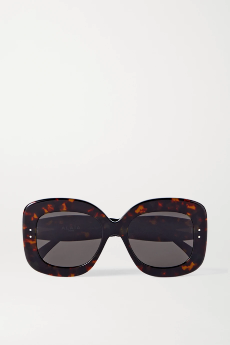 유럽직배송 알라이아 ALAÏA Oversized square-frame tortoiseshell acetate sunglasses 31432202865619561