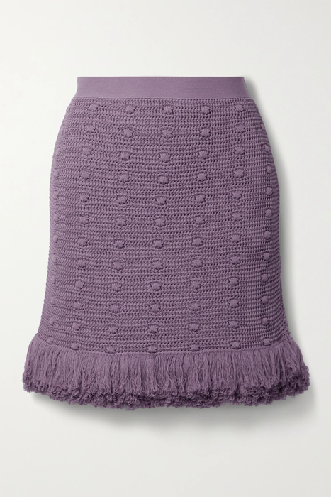 유럽직배송 보테가베네타 미니스커트 BOTTEGA VENETA Fringed crocheted cotton mini skirt 22527730566201779